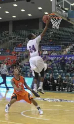Darius Gardner had 13 points and four assists in SFA's win over SHSU in the SLC Tournament.