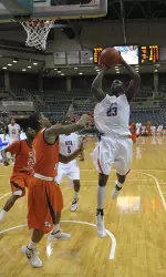 Jonathan King had 13 points and four rebounds in SFA's win over SHSU.
