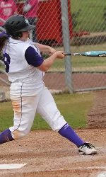 SFA third baseman Cadie Weaver went 3-for-5 with 2 RBI's in the Ladyjacks victories on Monday.