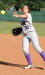 Freshman first baseman Kaitlyn Mixon had two hits and an RBI in SFA's 9-1 win over SLU Saturday.