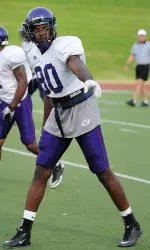 Cordell Roberson had eight catches for 195 yards and two scores in Sunday night's scrimmage.