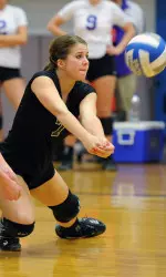 Madison Hanlan moved into second place all-time at SFA in digs on Saturday.