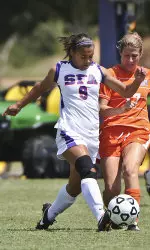 Chelsea Raymond scored her third goal of the season in SFA's 2-0 victory over TCU Sunday.