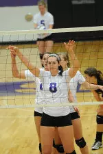 Sabrina Burns led SFA with 19 kills vs Green Bay on Friday.