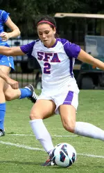 Senior forward Laura Sadler scored her third goal of the season in Sunday's 2-0 victory at HBU.