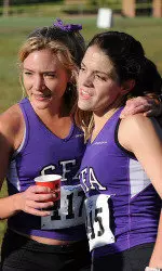 Lauren Smith and Randi Plentl both finished in the top-10 at Saturday's meet.