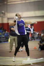 Jon Arthur sets school record Saturday in the shot put.