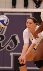 Tori Bates recorded her third double-double of the season in 3-2 win over McNeese State Saturday afternoon.