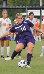 Senior Melissa Gaudet and the Ladyjacks fell 3-1 in shootout to Southeastern La. Sunday.