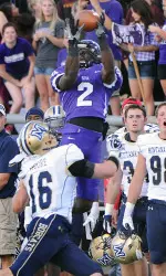Wide receiver Mike Brooks and the Lumberjacks head to Beaumont for a 6:00 p.m. showdown with Lamar Saturday.