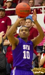 Sophomore Trey Pinkney and SFA head to Texas on Friday.