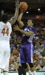 Senior Deshaunt Walker recorded a career-high 24 points in SFA's 72-62 loss at Texas Friday night. (Brendan Maloney-USA TODAY Sports)