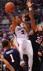 Senior Deshaunt Walker scored 14 points off the bench in SFA's 98-78 win over Samford Tuesday night.