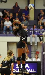 Sophomore Jacque Allen recorded 11 kills in SFA's 3-1 win at New Orleans Saturday afternoon.