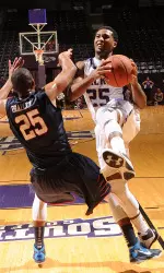 Senior Desmond Haymon was named SLC Player of the Week announced Monday