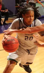 Antionette Carter and the Ladyjacks fell 65-64 at Nicholls on Thursday.