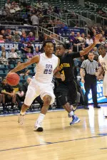 SFA will take on Northwestern State at 7:30 p.m. on ESPN2 in the SLC Tournament title game.