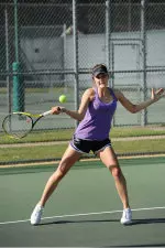 Sophomore Julia Lorca records match point to beat UTA.