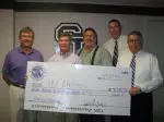 SFA Letterman's Assocation donates to athletic scholarship fund.