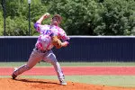 Justin Choate allowed just two runs in 6.2 innings in Sunday's win at Central Arkansas.