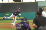 Chase Greening struck out four hitters in 7.0 innings against Oral Roberts on Wednesday.