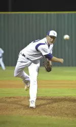 Senior pitcher Chase Greening struck out a career-high 17 batters in SFA's first game under the lights since 1995.