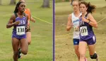 Danielle Burchett and Randi Plentl make late-race passes to help SFA win SLC cross country title.