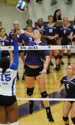 Ivy led SFA in kills in both matches Friday night.