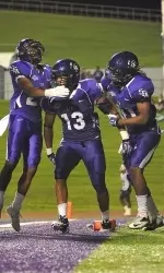 Ortavious Hypolite celebrates following his clinching interception return for a touchdown.