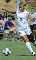 Chelsea Raymond scored her 34th and 35th career goals in SFA's 3-0 win at Lamar Friday.