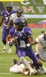 DJ Ward caught eight passes for 170 yards and a touchdown versus Prairie View.
