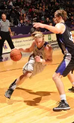 Junior Jacob Parker led all players with 17 points and nine rebounds in SFA's 64-48 win over ACU.