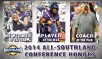 Gus Johnson, Zach Conque and Clint Conque each picked up a major SLC award on Tuesday