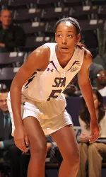 Senior Porsha Roberts returns home to Waco when SFA takes on Baylor