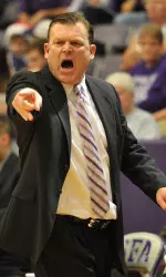 Head coach Brad Underwood and SFA will host Texas State on Wednesday.