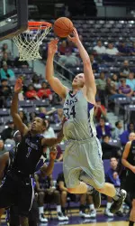 Senior Jacob Parker recorded a season-high 23 points in SFA's win over Ouachita Baptist.