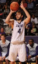 Senior Nikola Gajic recorded a career-high 23 points in SFA's 76-74 win over
