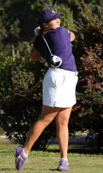 Freshman Ann Holcomb shot a career-low 77 in round two of the LeTriomphe Collegiate Invitational