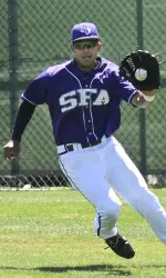 Senior Ricardo Sanches delivered the game-winning run on a sac fly in the top of the 13th in SFA's 2-1 win over No. 21/27 Alabama.