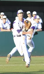 Senior Brett Thornell went 2-for-5 in SFA's 20-10 loss to DBU on Tuesday night.