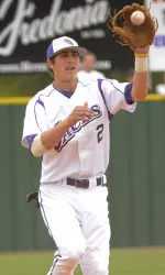 Senior Brett Thornell finished 2-for-3 in SFA's 8-4 loss to UCA on Sunday.