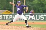 Senior Kevin Bishop pitched seven innings in SFA's loss to Lamar on Saturday.