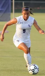 Senior Chelsea Raymond scored her first goal of the season in SFA's 4-2 loss to No. 25 Arkansas.