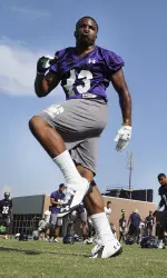 SFA was back in helmets and shorts for the second day of fall camp
