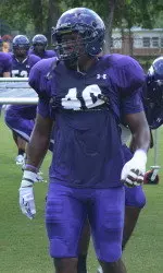 Senior Collin Garrett has been a defensive leader through the first five practices