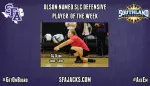 Junior OJ Olson picks up her second SLC Defensive POW honor of the season