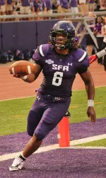 Johnson became SFA's all-time rushing touchdown leader with four scores against the Cardinals