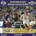 Junior Thomas Walkup was named the SLC POW on Monday.