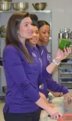 The Ladyjacks cooked enough healthy food for about 16 meals on Sunday night