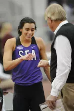 Demi Payne after breaking the NCAA women's pole vault record last Saturday